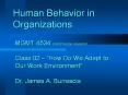 Organizational Behavior Management The practice of alterin