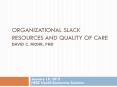 Slack influences organizational behavior and performance