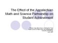 The Effect of the Appalachian Math and Science Partnershi