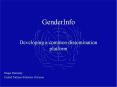 GenderInfo Developing a common dissemination platform Dieg