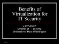 Hmm, can you say physical security? Shared resources ca