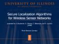 Secure Localization Algorithms for Wireless Sensor Network