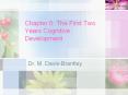 Chapter 6: The First Two Years Cognitive Development Dr. M