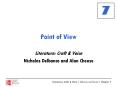7 Point of View Literature: Craft & Voice Nicholas Delbanc