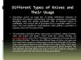 Different Types of Knives and Their Usage