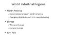 World Industrial Regions North America Industrialized area