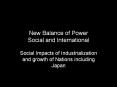 New Balance of Power Social and International Social Impact