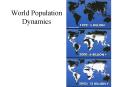 World Population Dynamics Why does this matter? In 1900