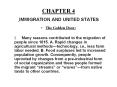 CHAPTER 4 IMMIGRATION AND UNITED STATES The Golden Door: I