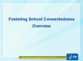 * School Connectedness Staff Development Program   Actio