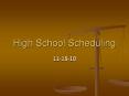 High School Scheduling 11-15-10 Options Chart Options Char