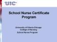 School Nurse Certificate Program University o