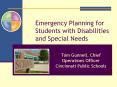 Emergency Planning for Students with Disabilities an
