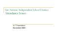 San Antonio Independent School District Attendance Issue