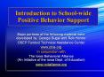 Introduction to School-wide Positive Behavior Support Majo