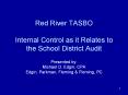 Red River TASBO Internal Control as it Relates to the Schoo