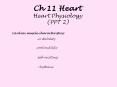 Ch 11 Heart Heart Physiology (PPT 2) Cardiac muscl