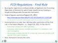 Summary Slide Set for the revised 2011 FCOI Regulatio