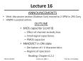 Lecture 16 ANNOUNCEMENTS Wed. discussion section (Eudea