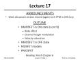 Lecture 17 ANNOUNCEMENTS Wed. discussion section move