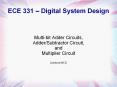 ECE 331   Digital System Design Multi-bit Adder Circuits