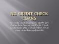 No Credit Check Loans