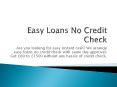 Easy Loans No Credit Check