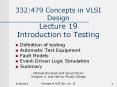 332:479 Concepts in VLSI Design Lecture 19 Introduction t