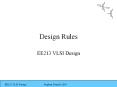 Design Rules EE213 VLSI Design Stick Diagrams VLSI desig