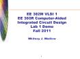 EE 382M VLSI 1 EE 360R Computer-Aided Integrated Circui