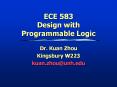 ECE 583 Design with Programmable Logic Dr. Kuan Zho