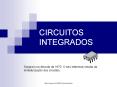 CIRCUITOS INTEGRADOS Surgiram na d cada de 1970. O se