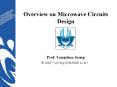 Overview on Microwave Circuits Design Prof. Yongchae Jeon