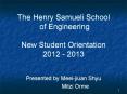 The Henry Samueli School of Engineering New Studen