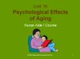 Unit 16 Psychological Effects of Aging Nurse Aide I Cours