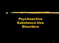 Psychoactive Substance-Use Disorders Definition