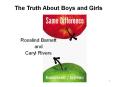 The Truth About Boys and Girls Rosalind Barnett and Cary