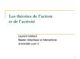 Les th ories de l'action et de l'activit  Laurent Veillar