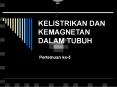 KELISTRIKAN DAN KEMAGNETAN DALAM TUBUH Pertemuan ke-5 SISTE