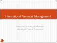 ... Course Overview International Financial Managemen