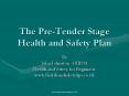 The Pre-Tender Stage Health and Safety Plan By John Johnsto