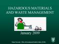 HAZARDOUS MATERIALS AND WASTE MANAGEMENT January 2009 Tulan