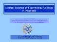 Nuclear Science and Technology Activities in Indonesia 15t
