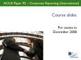 ACCA Paper P2   Corporate Reporting (International) Cours