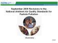 September 2006 Revisions to the National Ambient Air Qualit