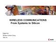 WIRELESS COMMUNICATIONS From Systems to Silicon Raghu Ra