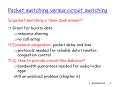 Packet switching versus circuit switching Is packe