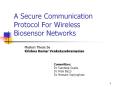 A Secure Communication Protocol For Wireless Biosenso