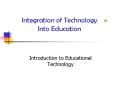 Integration of Technology Into Education Introduction t