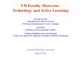 UD Faculty Showcase: Technology and Active Learning Georg